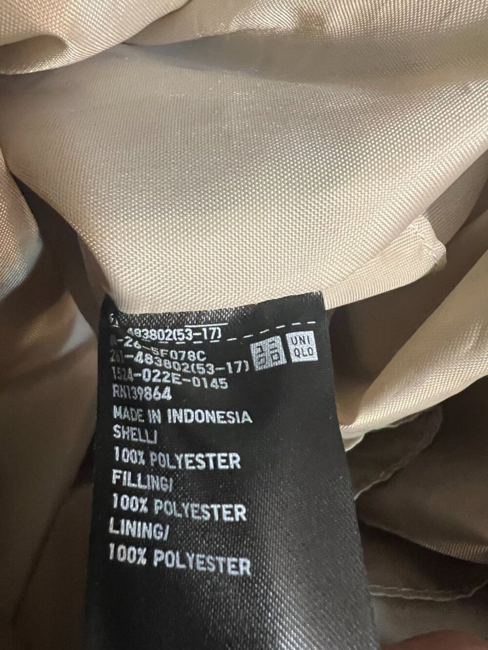 Uniqlo :C Drawstring Shoulder Bag Tan Beige Large Capacity Casual Crossbody - Picture 6 of 10